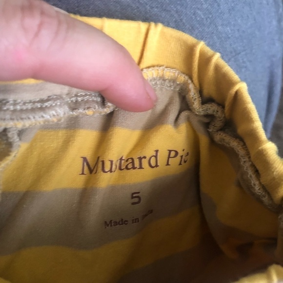 MUSTARD pie ruffle pants sz 5 - Picture 3 of 3